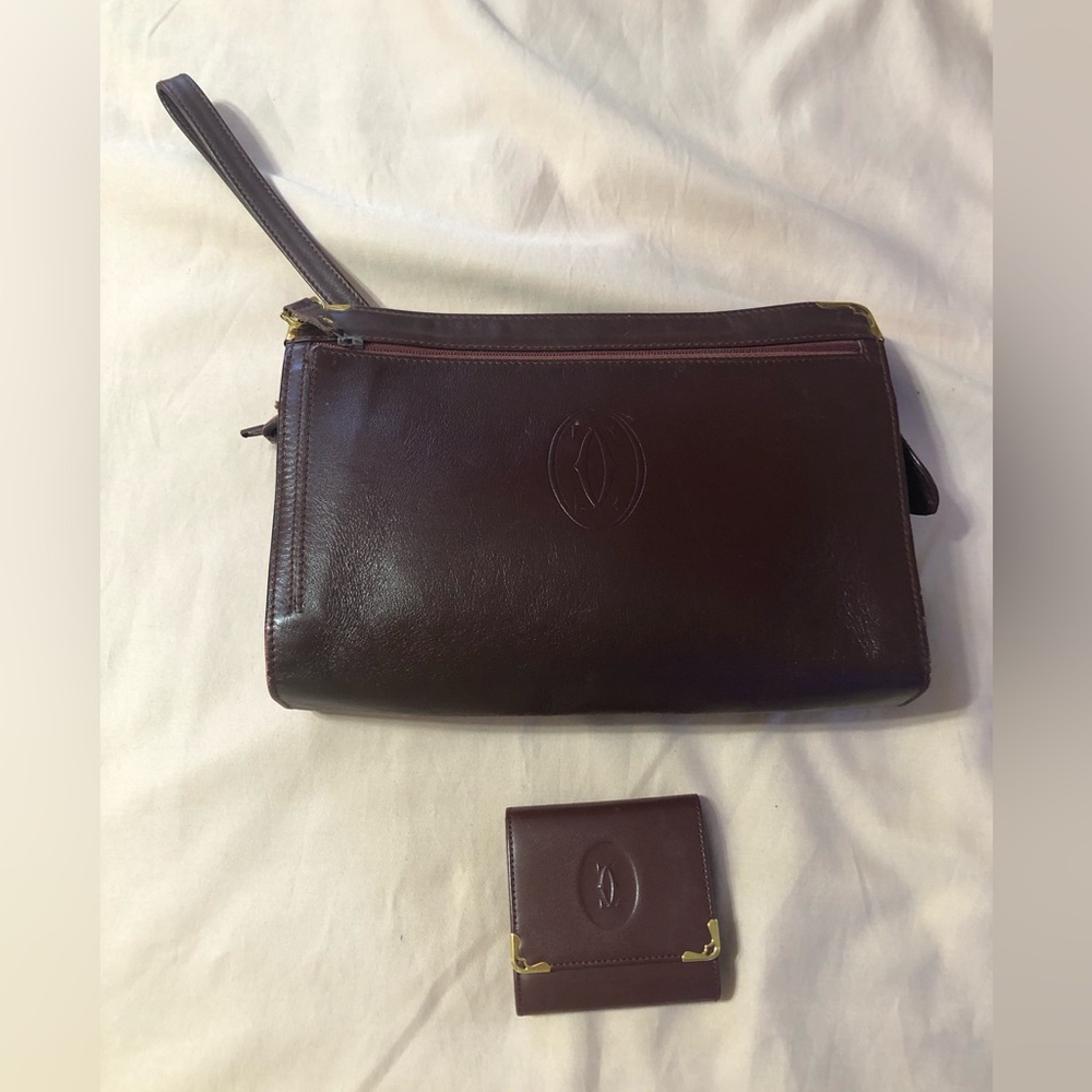CARTIER LOT (CLUTCH & COIN PURSE)